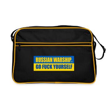 russian warship go f yourself - Sac Retro - noir/or - Devant
