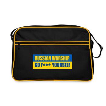 russian warship go f yourself - Sac Retro - noir/or - Devant