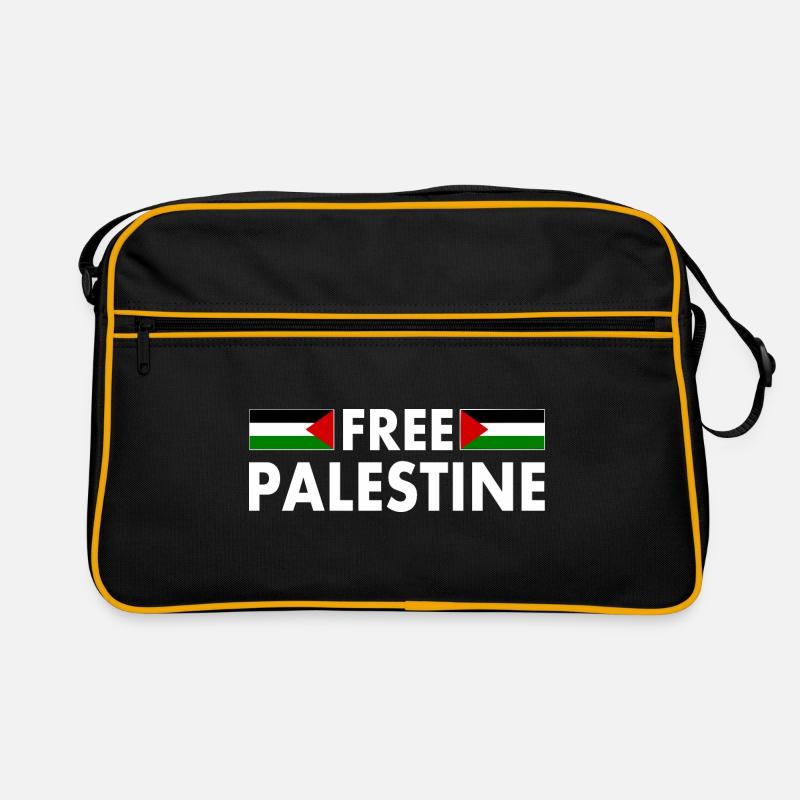 Free palestine - Sac Retro - noir/or