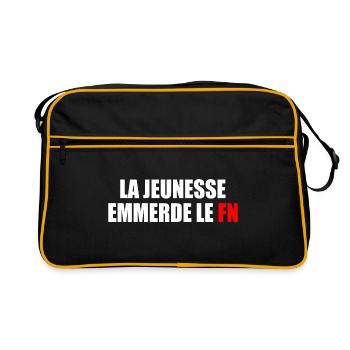 la jeunesse emmerde front national - Sac Retro - noir/or - Devant