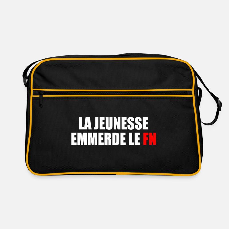 Scheiß auf den Front National Retro Tasche