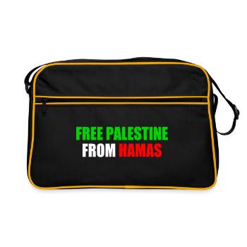 Free palestine - Sac Retro - noir/or - Devant