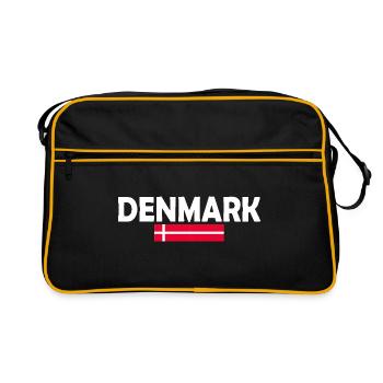 Drapeau du Danemark - Sac Retro - noir/or - Devant