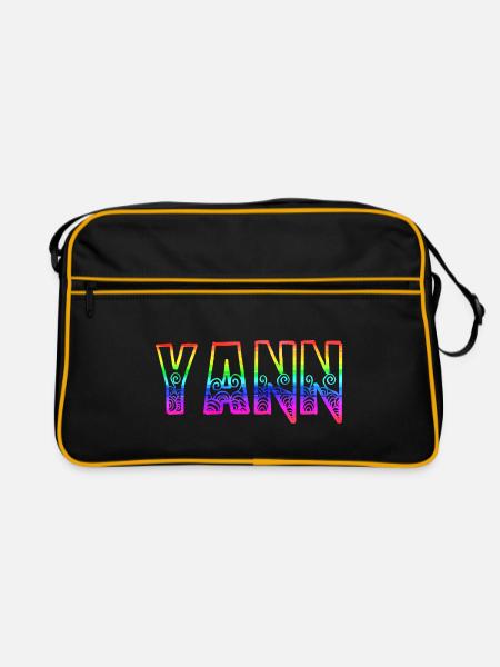 yann rs arc-en-ciel - Sac Retro - noir/or - Devant