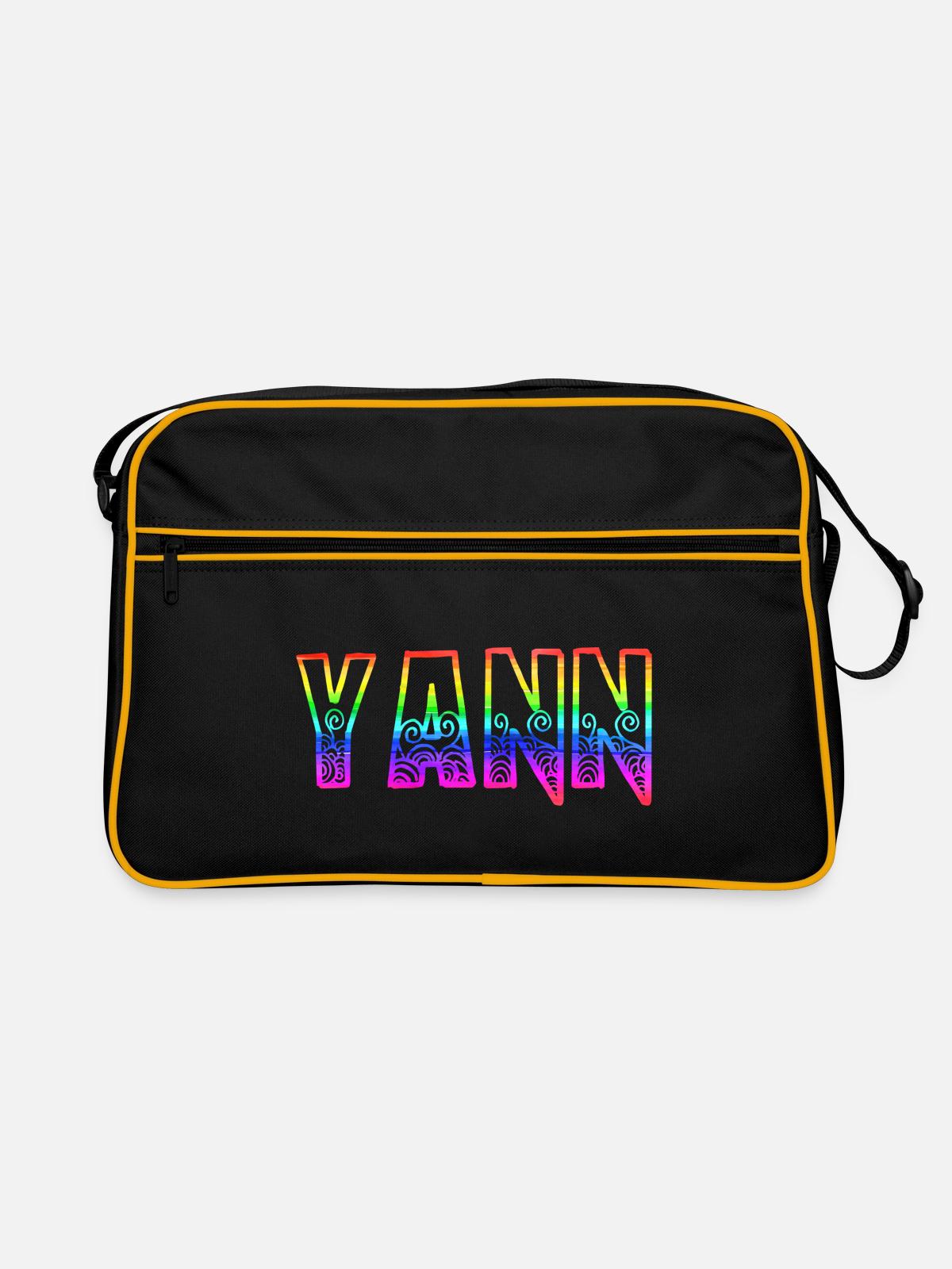 yann rs rainbow - Retro Bag - black/gold - Front