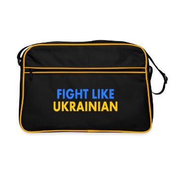 Fight like ukrainian - Sac Retro - noir/or - Devant