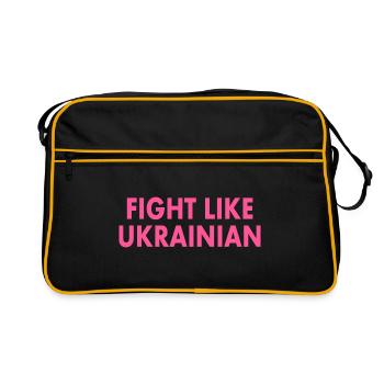 Fight like ukrainian - Sac Retro - noir/or - Devant