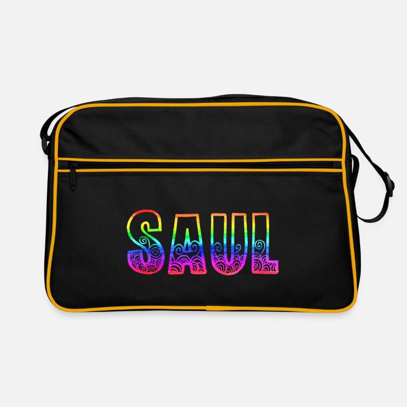 saul rs regenbogen - Retro Tasche - Schwarz/Gold