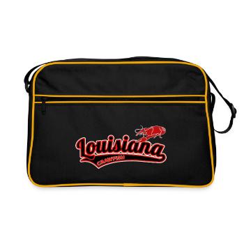 Louisiana Crawfish College Style - Sac Retro - noir/or - Devant