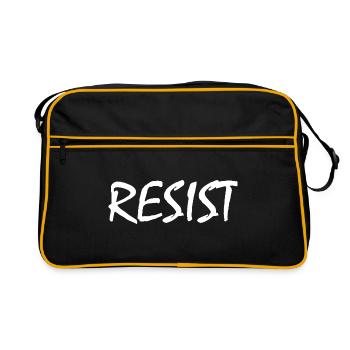 Resist - Retro Tasche - Schwarz/Gold - Vorne