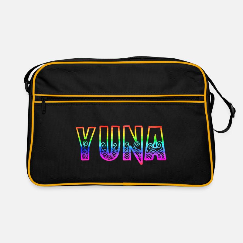 yuna rs regnbåge - Retroväska - svart/guld