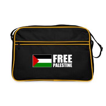 Free palestine - Sac Retro - noir/or - Devant