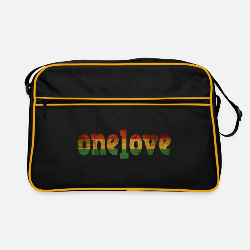 One Love - Retro Tasche - Schwarz/Gold