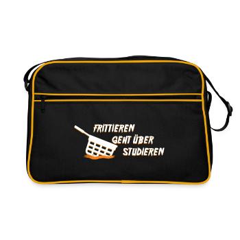 Frittieren - Retro Tasche - Schwarz/Gold - Vorne