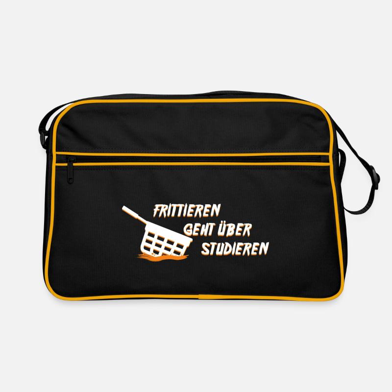 Frittieren - Retro Tasche - Schwarz/Gold