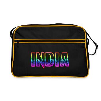 inde rs arc-en-ciel - Sac Retro - noir/or - Devant