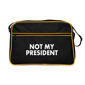 Not my president - Retro Bag - black/gold - Front