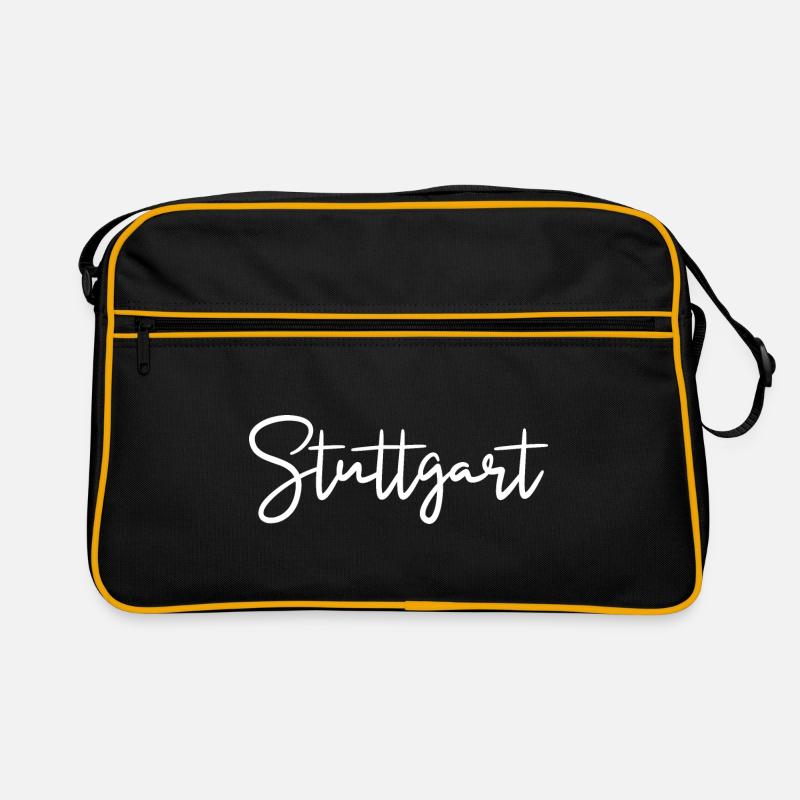 Stuttgart - Retro Tasche - Schwarz/Gold