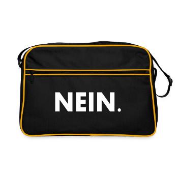 Nein - Retro Tasche - Schwarz/Gold - Vorne