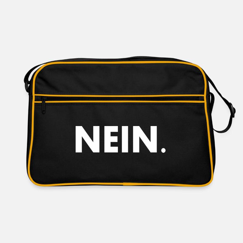 Nein - Retro Tasche - Schwarz/Gold