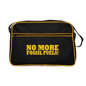 No more fossil fuels - Retro Bag - black/gold - Front