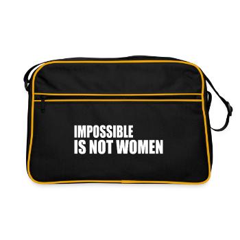 impossible is not women - Retro Bag - black/gold - Front