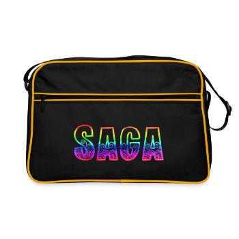 saga rs rainbow - Retro Bag - black/gold - Front