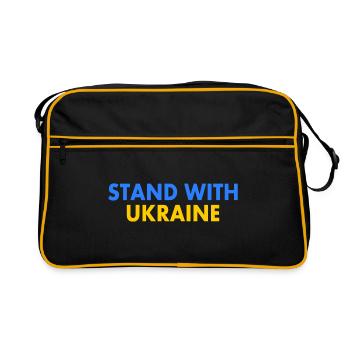 stand with ukraine - Retro Bag - black/gold - Front