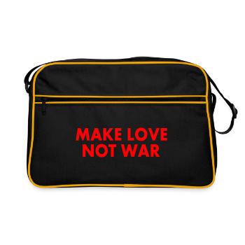 Make love not war - Retro Bag - black/gold - Front