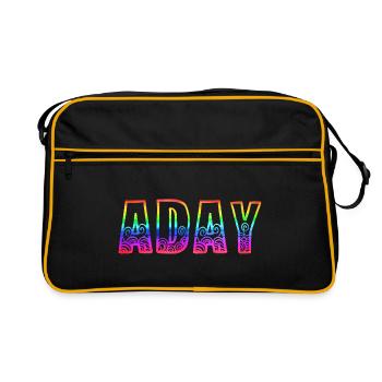 Aday RS Rainbow - Sac Retro - noir/or - Devant