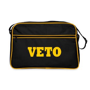 Veto - Retro Tasche - Schwarz/Gold - Vorne