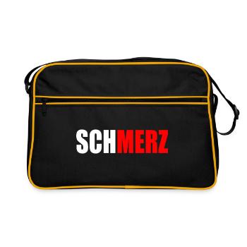 Schmerz merz - Retro Tasche - Schwarz/Gold - Vorne