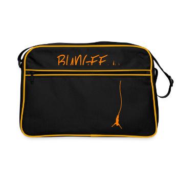 Bungee Jumping Herzschlag - Retro Tasche - Schwarz/Gold - Vorne
