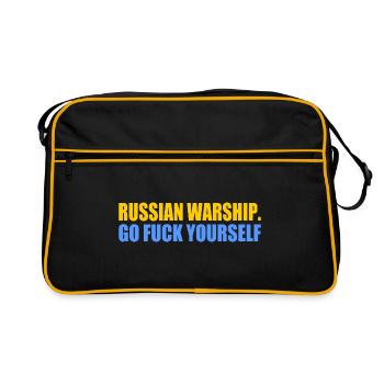 russian warship go f yourself - Sac Retro - noir/or - Devant