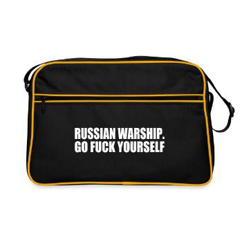 russian warship go f yourself - Sac Retro - noir/or - Devant