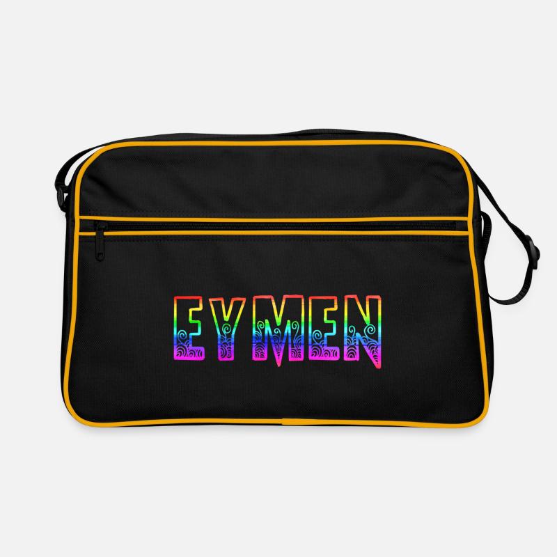 eymen rs regenbogen - Retro Tasche - Schwarz/Gold