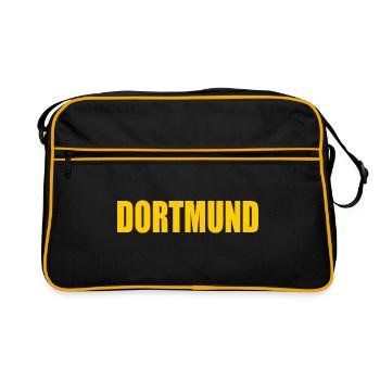 dortmund - Retro Tasche - Schwarz/Gold - Vorne