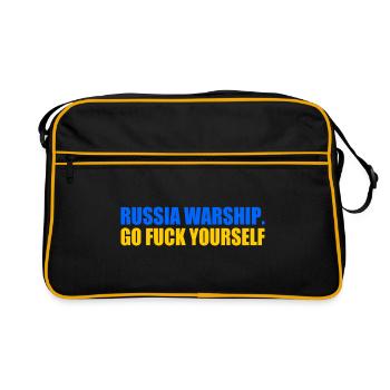 russian warship go f yourself - Sac Retro - noir/or - Devant