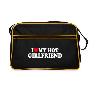 i love my hot girlfriend - Sac Retro - noir/or - Devant