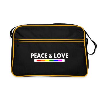 Peace and love - Sac Retro - noir/or - Devant