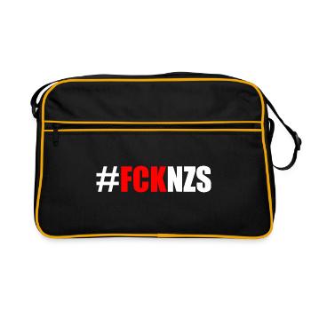Fck nzs - Retro Tasche - Schwarz/Gold - Vorne