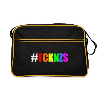 Fck nzs - Retro Tasche - Schwarz/Gold - Vorne