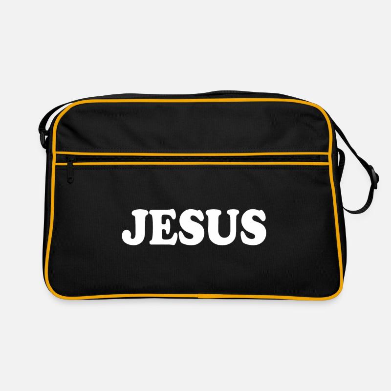 Jesus - Retro Tasche - Schwarz/Gold