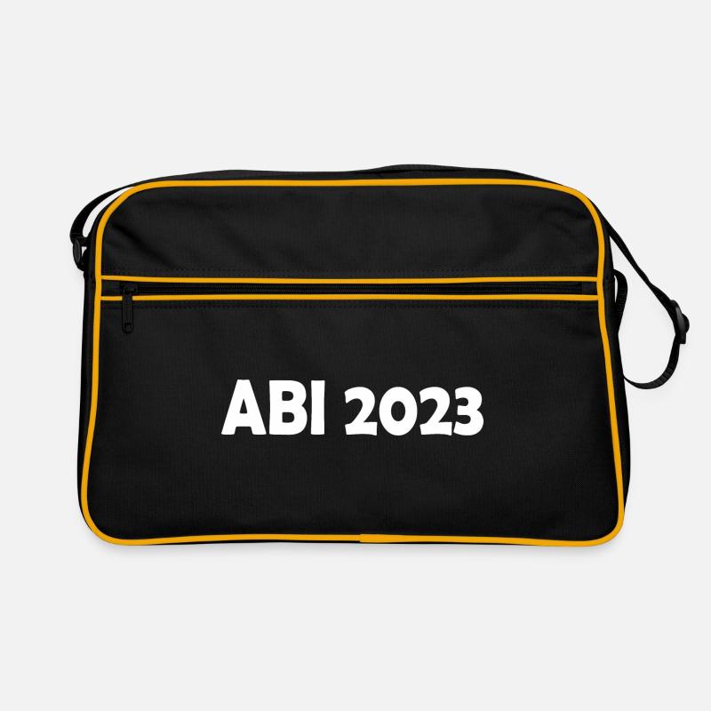 Abi 2023 - Retro Tasche - Schwarz/Gold