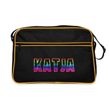 katja rs regenbogen - Retro Tasche - Schwarz/Gold - Vorne