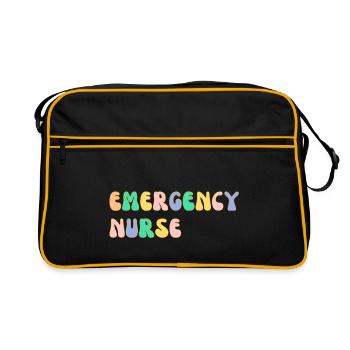Notfall-Krankenschwester - Retro Tasche - Schwarz/Gold - Vorne