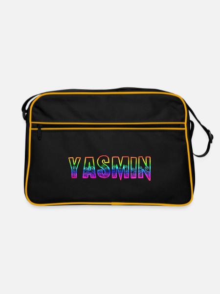 yasmin rs regenbogen - Retro Tasche - Schwarz/Gold - Vorne