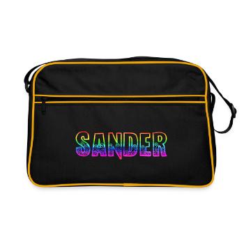 sander rs rainbow - Retro Bag - black/gold - Front