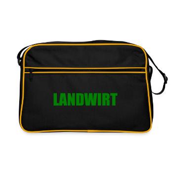 Landwirt - Retro Tasche - Schwarz/Gold - Vorne