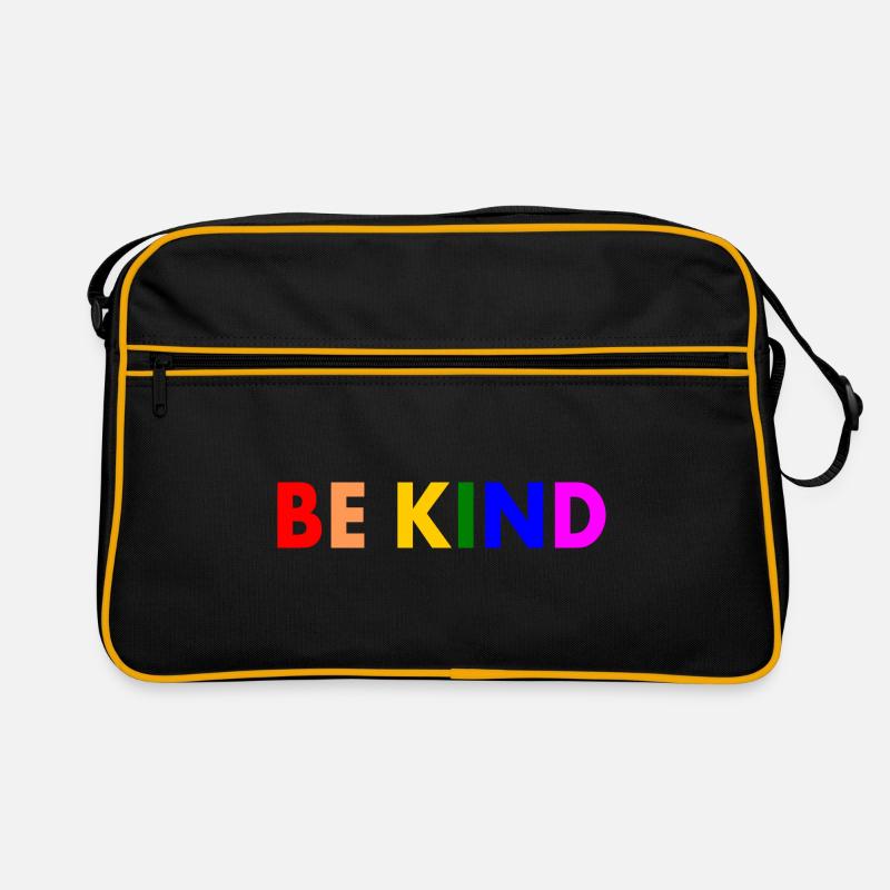 Be kind - Retro Tasche - Schwarz/Gold